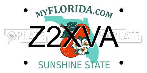 Z2XVA Florida License Plate