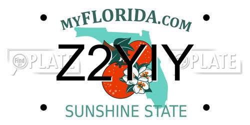 Z2YIY Florida License Plate