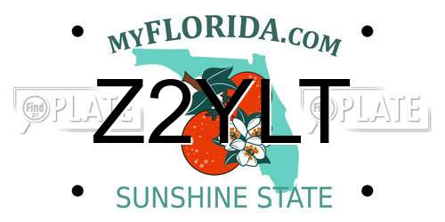 Z2YLT Florida License Plate