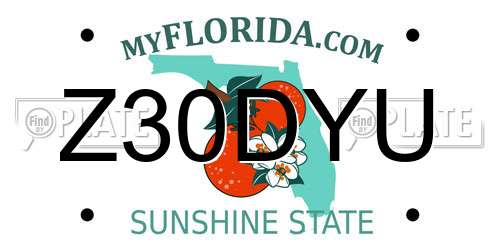 Z30DYU Florida License Plate