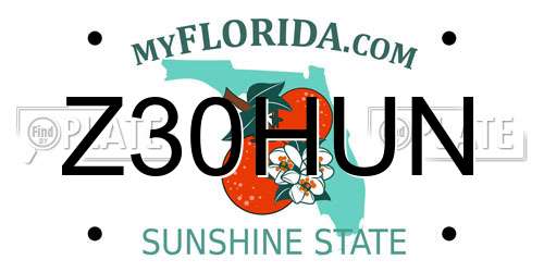 Z30HUN Florida License Plate