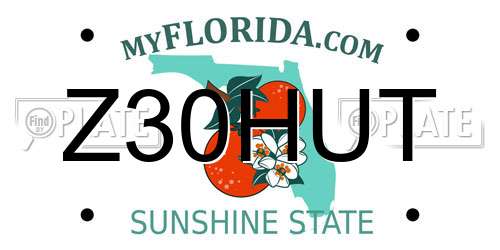 Z30HUT Florida License Plate