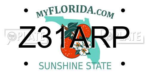 Z31ARP Florida License Plate