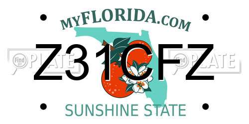 Z31CFZ Florida License Plate