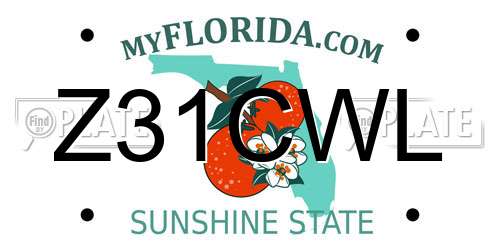 Z31CWL Florida License Plate