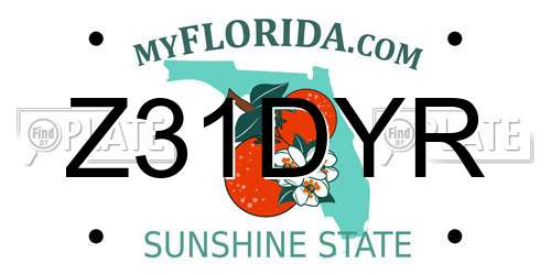 Z31DYR Florida License Plate