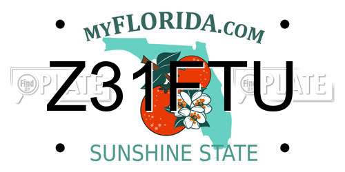 Z31FTU Florida License Plate