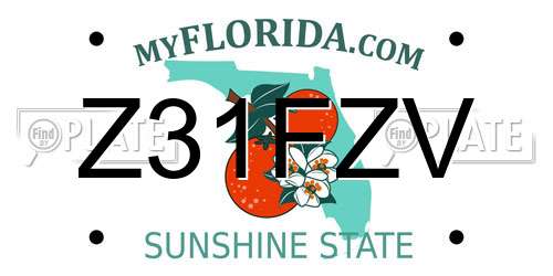 Z31FZV Florida License Plate