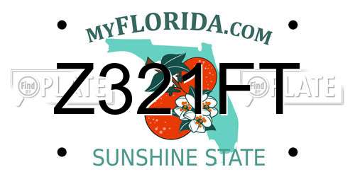 Z321FT Florida License Plate