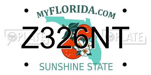 Z326NT Florida License Plate