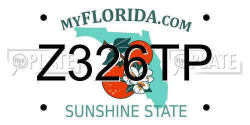 Z326TP Florida License Plate