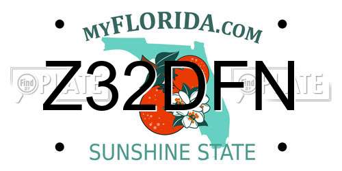 Z32DFN Florida License Plate