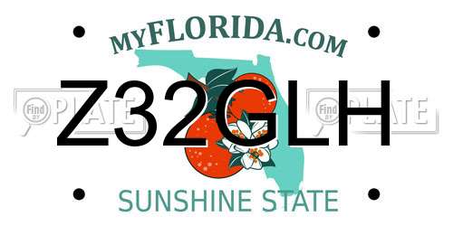 Z32GLH Florida License Plate