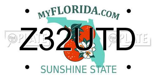 Z32UTD Florida License Plate