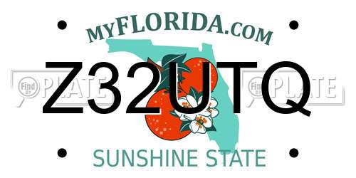 Z32UTQ Florida License Plate