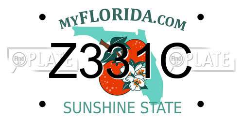 Z331C Florida License Plate