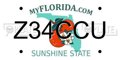 Z34CCU Florida License Plate