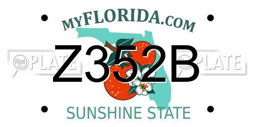 Z352B Florida License Plate