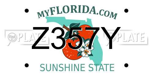 Z357Y Florida License Plate