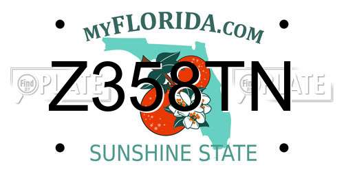 Z358TN Florida License Plate