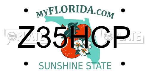 Z35HCP Florida License Plate