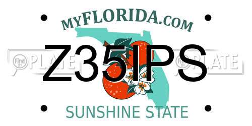 Z35IPS Florida License Plate