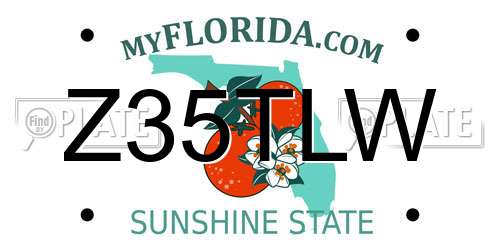 Z35TLW Florida License Plate