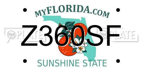 Z360SF Florida License Plate