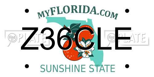 Z36CLE Florida License Plate