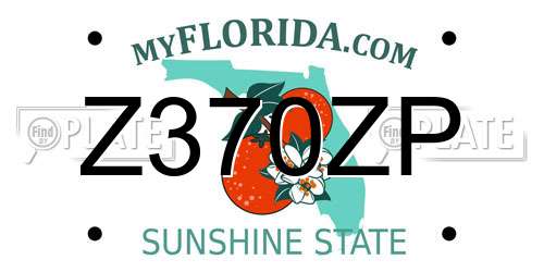 Z370ZP Florida License Plate