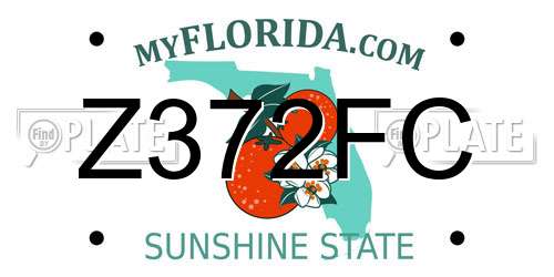 Z372FC Florida License Plate