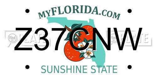 Z37CNW Florida License Plate