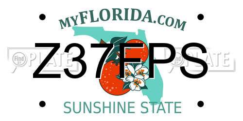 Z37FPS Florida License Plate