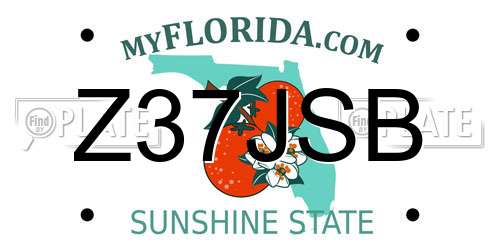 Z37JSB Florida License Plate