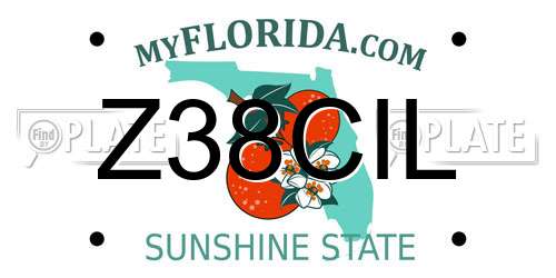 Z38CIL Florida License Plate