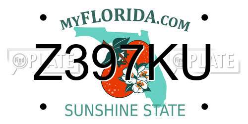 Z397KU Florida License Plate