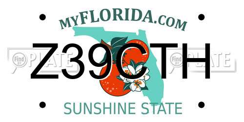 Z39CTH Florida License Plate