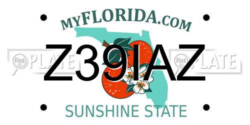 Z39IAZ Florida License Plate