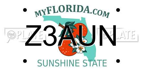 Z3AUN Florida License Plate