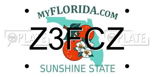 Z3FCZ Florida License Plate