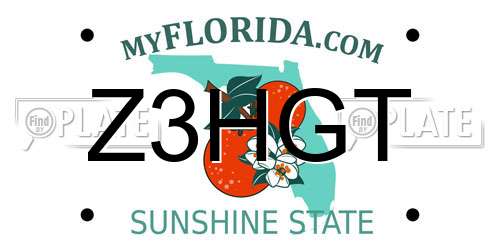 Z3HGT Florida License Plate