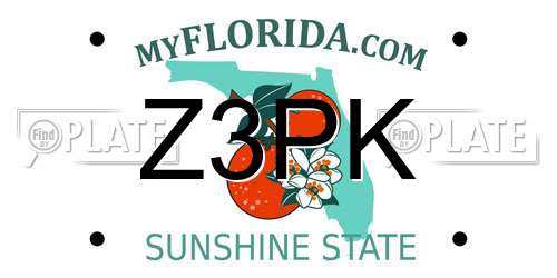 Z3PK Florida License Plate