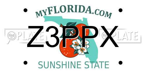Z3PPX Florida License Plate