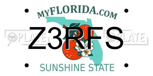 Z3RFS Florida License Plate