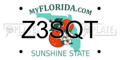 Z3SQT Florida License Plate