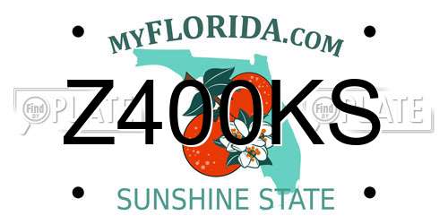 Z400KS Florida License Plate