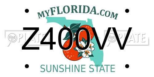 Z400VV Florida License Plate