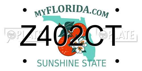 Z402CT Florida License Plate