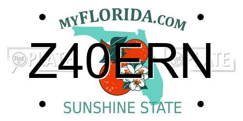 Z40ERN Florida License Plate