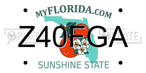 Z40FGA Florida License Plate